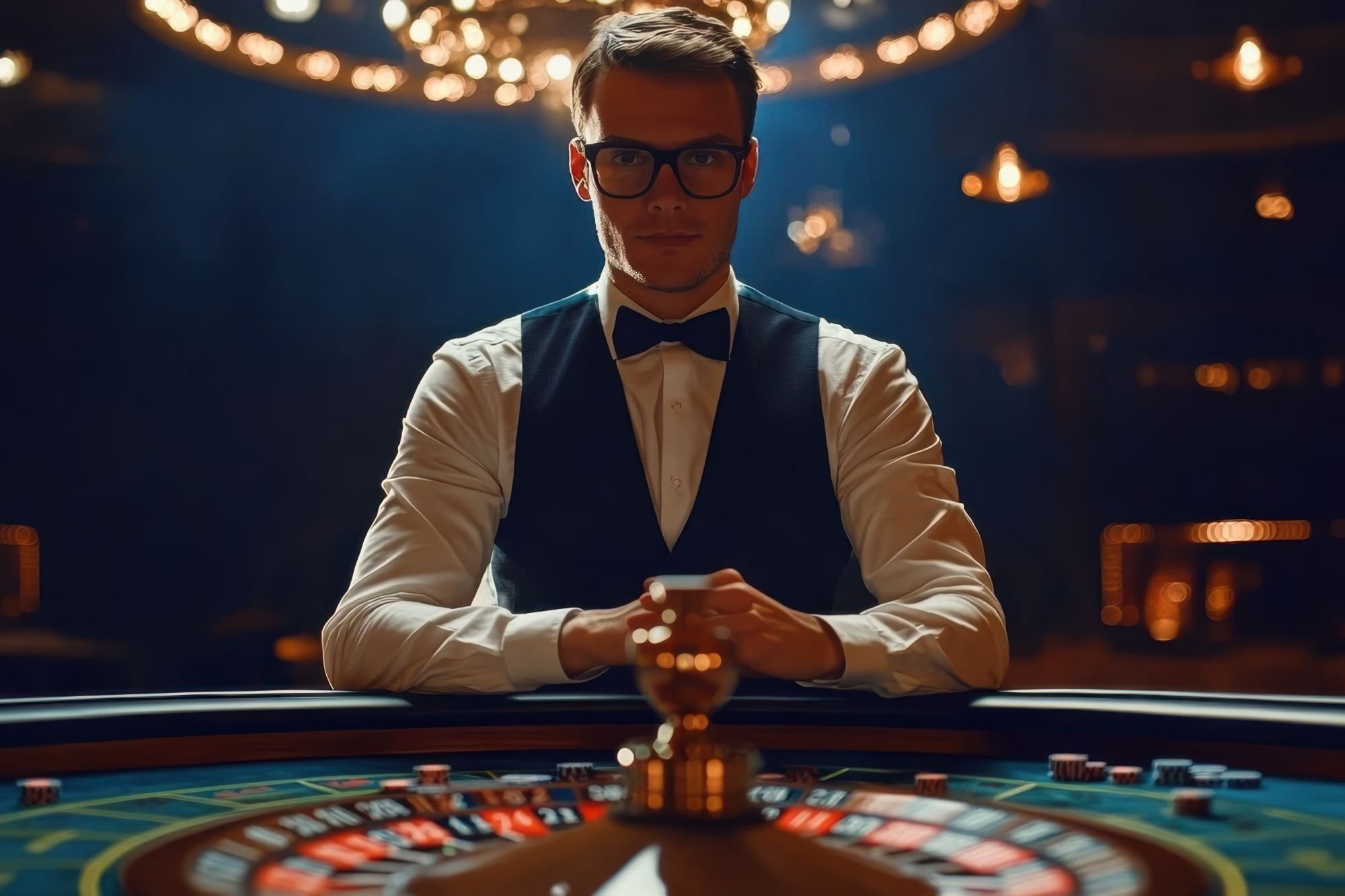 Permainan Free Bet Blackjack di meja zeus88bet dengan kartu dan chip taruhan